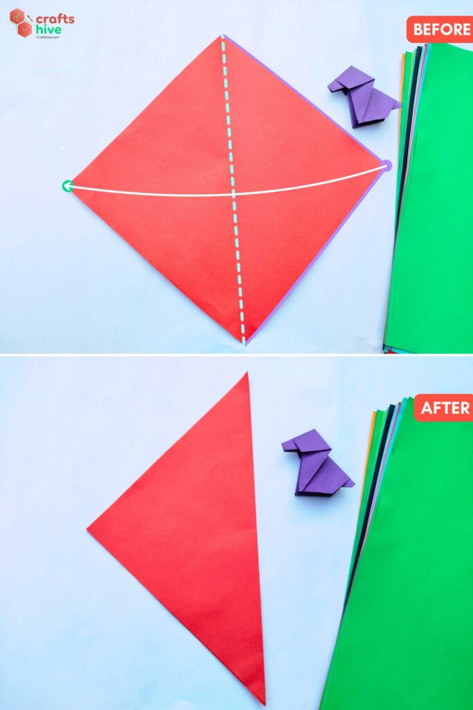 Step #1 Diagonal Fold