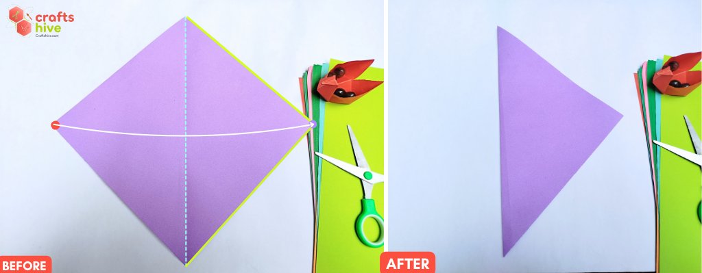 Step #1 Diagonal Fold