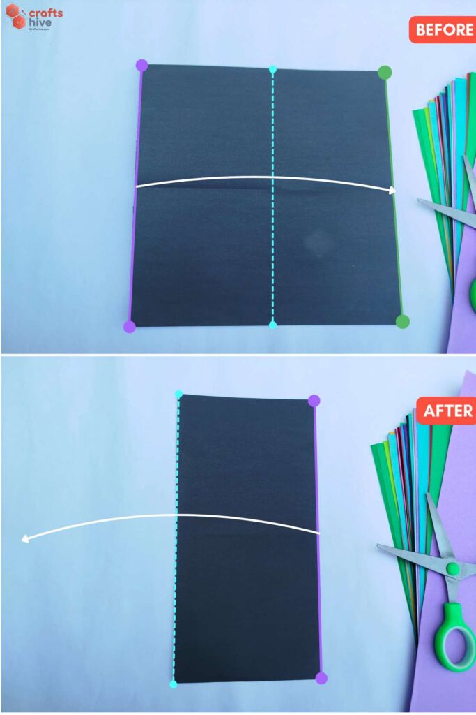 Step #1 Horizontal Crease