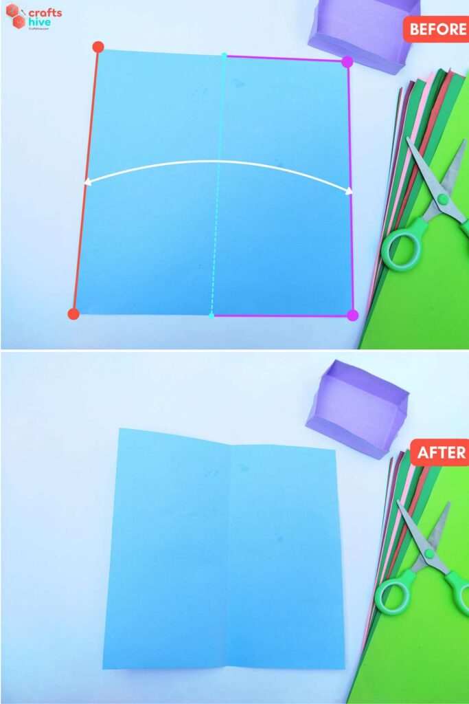 Step #1 Vertical Crease