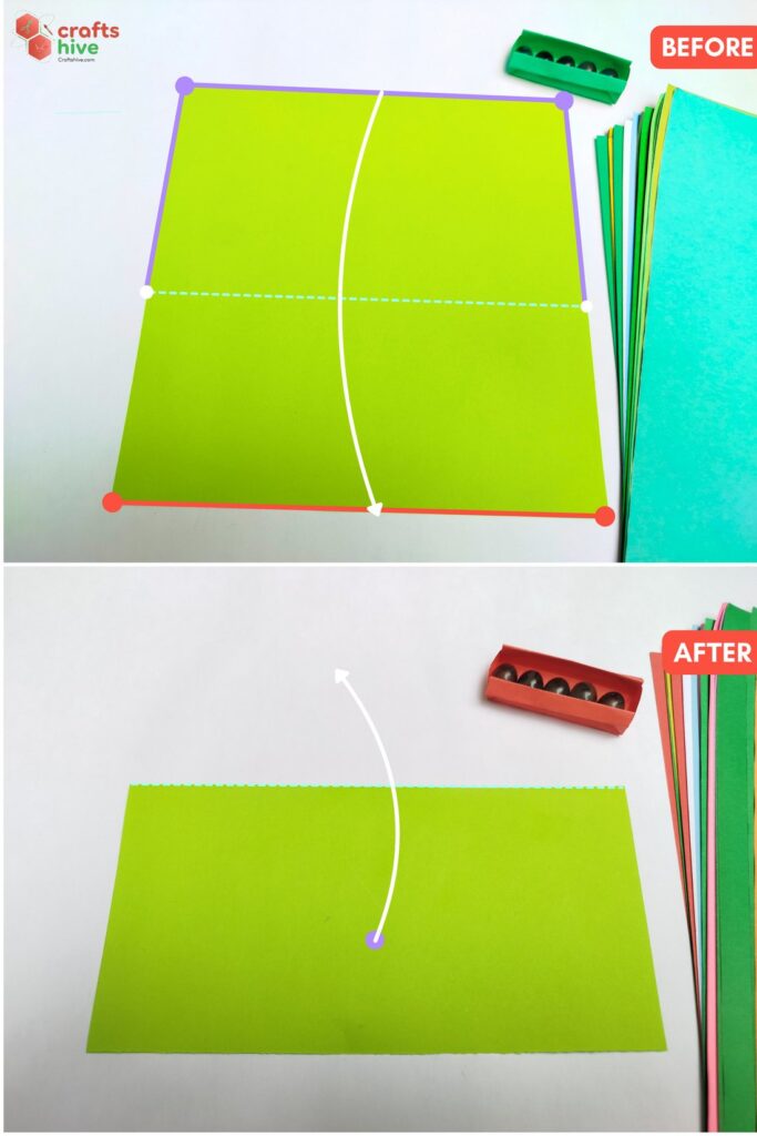 Step #2 Horizontal Middle Crease