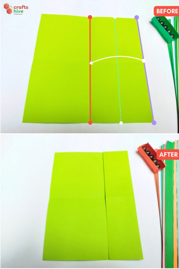 Step #2 Vertical Quarter Creases (2)
