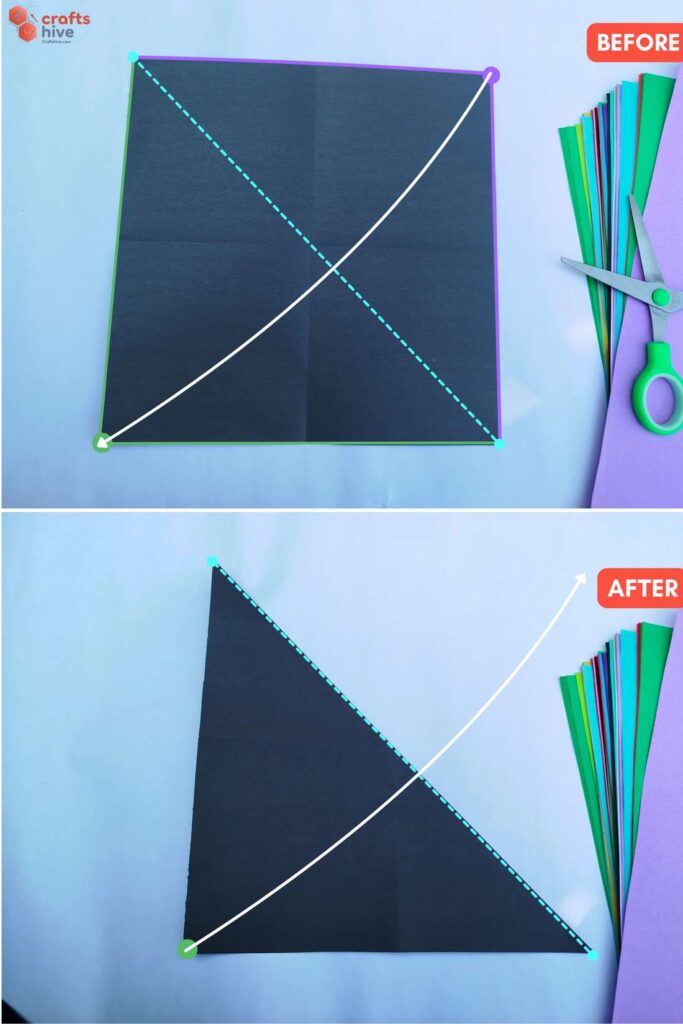Step #3 Diagonal Creases