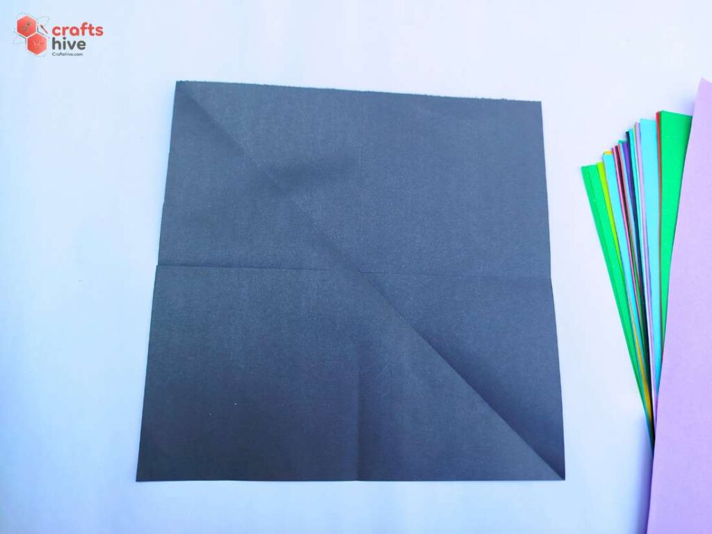 Step #3 First Diagonal Crease