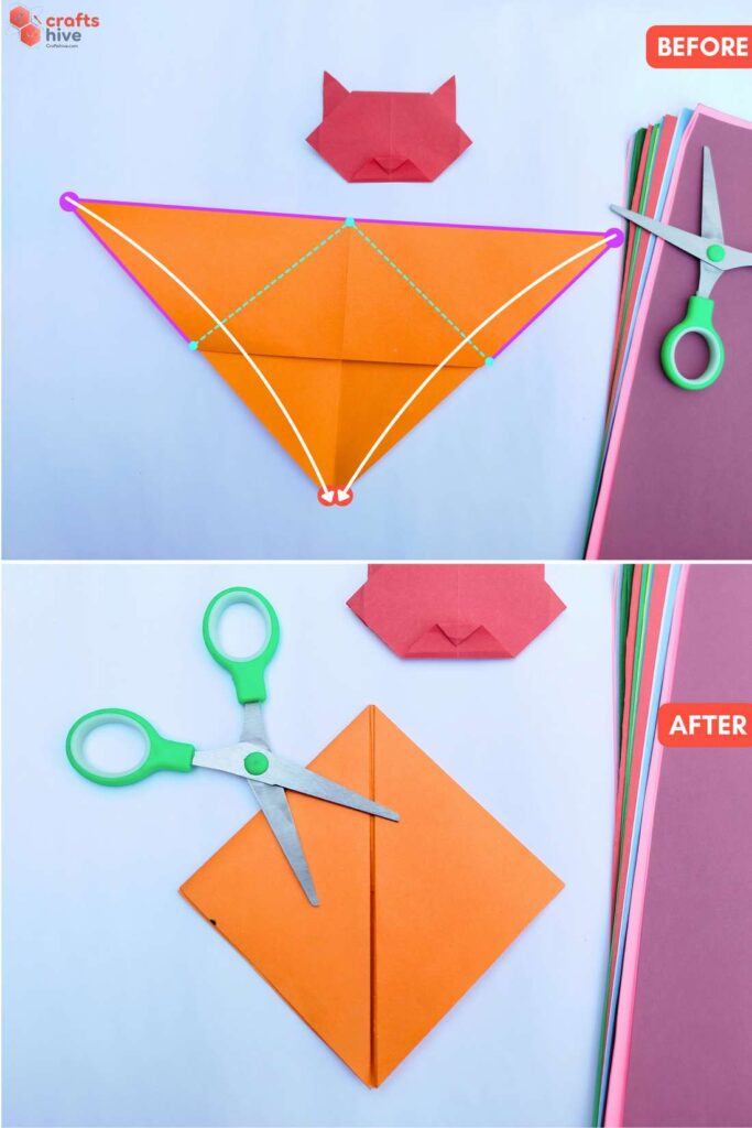 Step #4 Fold in Square