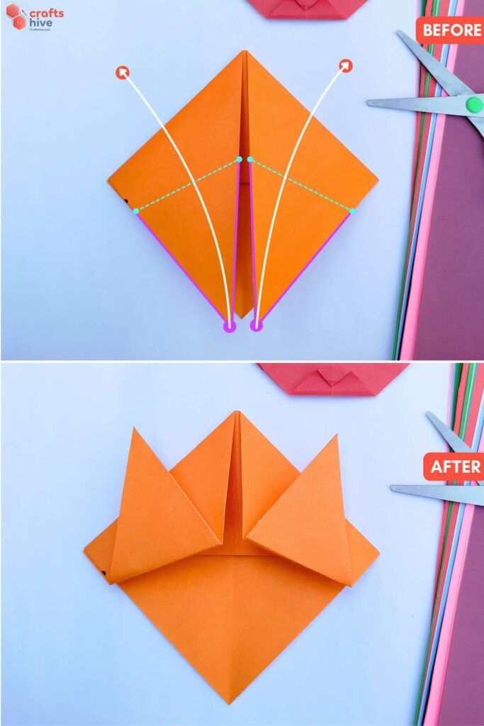Step #5 Folds for Ears