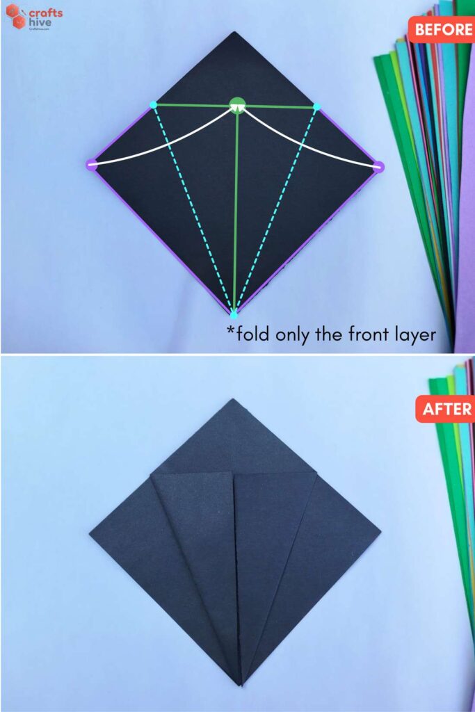 Step #5 Intermediate Side Fold for Squash Fold