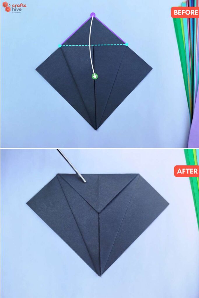 Step #6 Intermediate Mountain Fold for Squash Fold