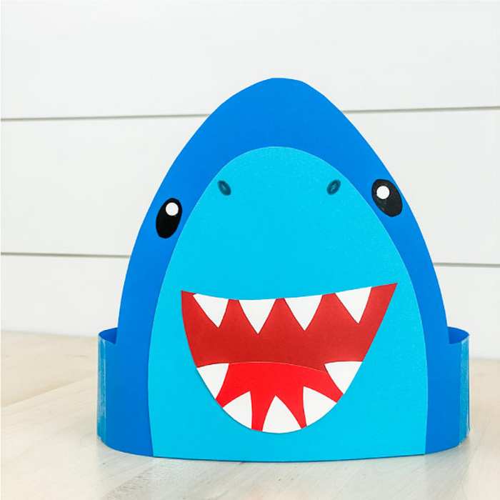 Kawaii shark headband craft for kids