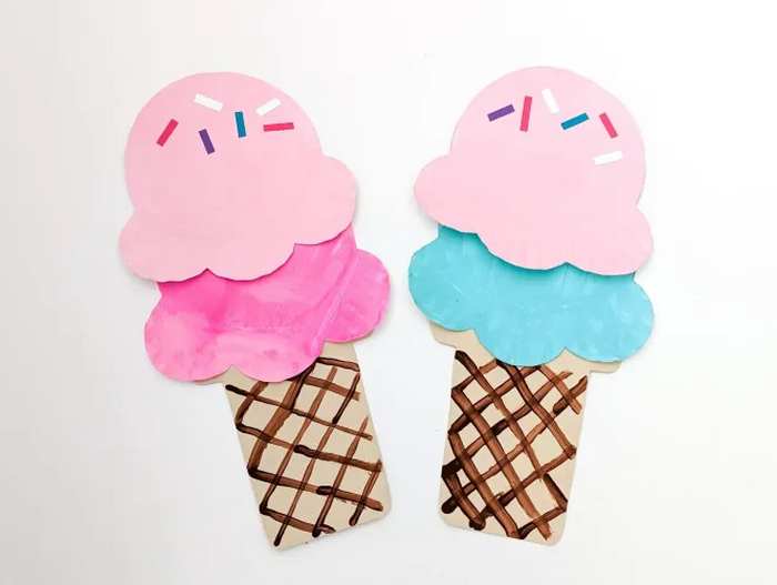 Paper Plate Ice Cream Cone Craft