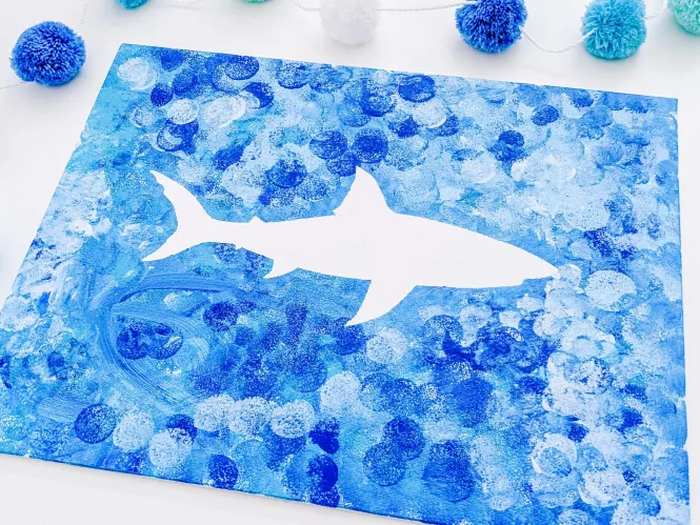Easy Shark Painting for Kids