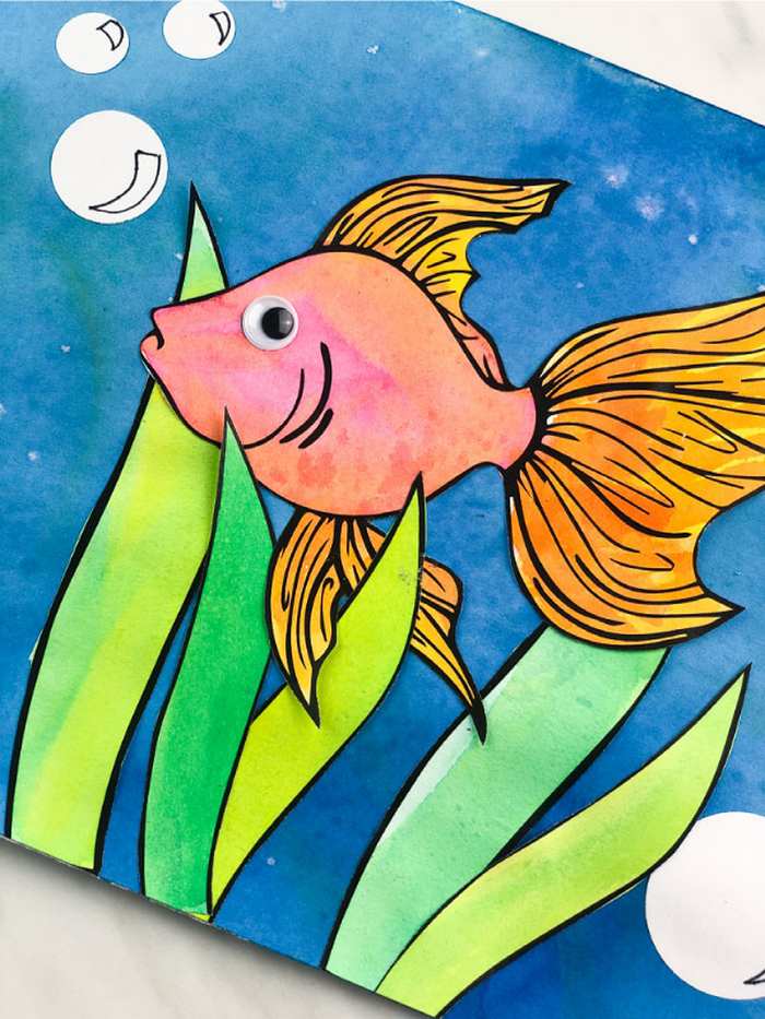 Easy Fish Painting For Kids