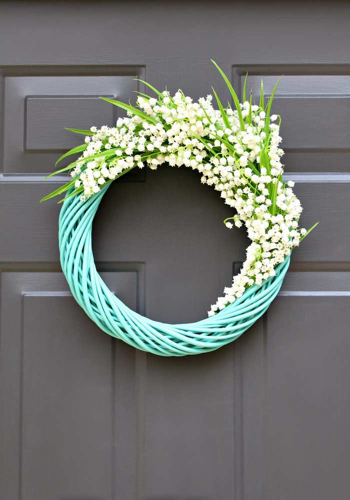 Faux flower wreath DIY