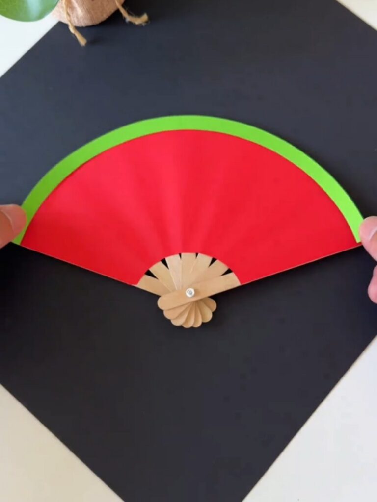 diy watermelon slice fan (16)