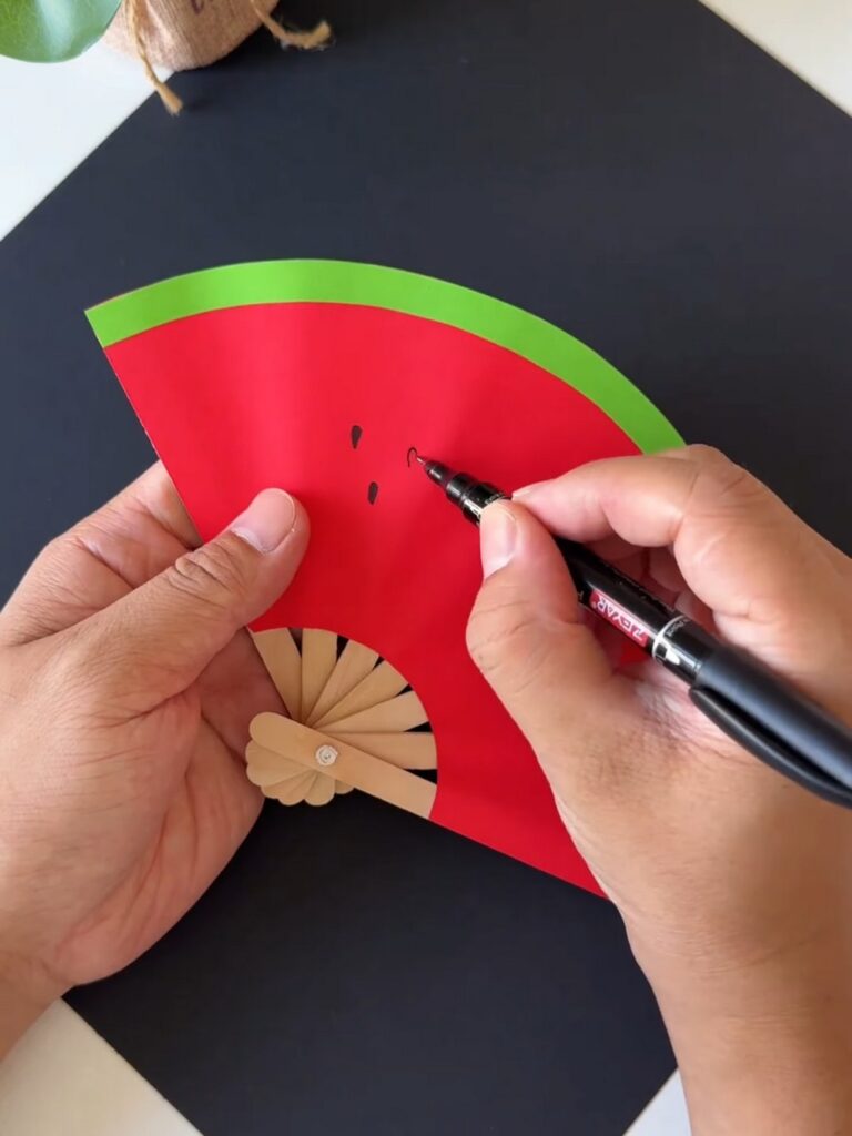 diy watermelon slice fan (17)