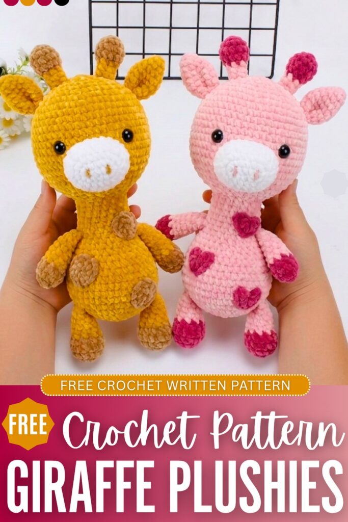crochet giraffe plushies