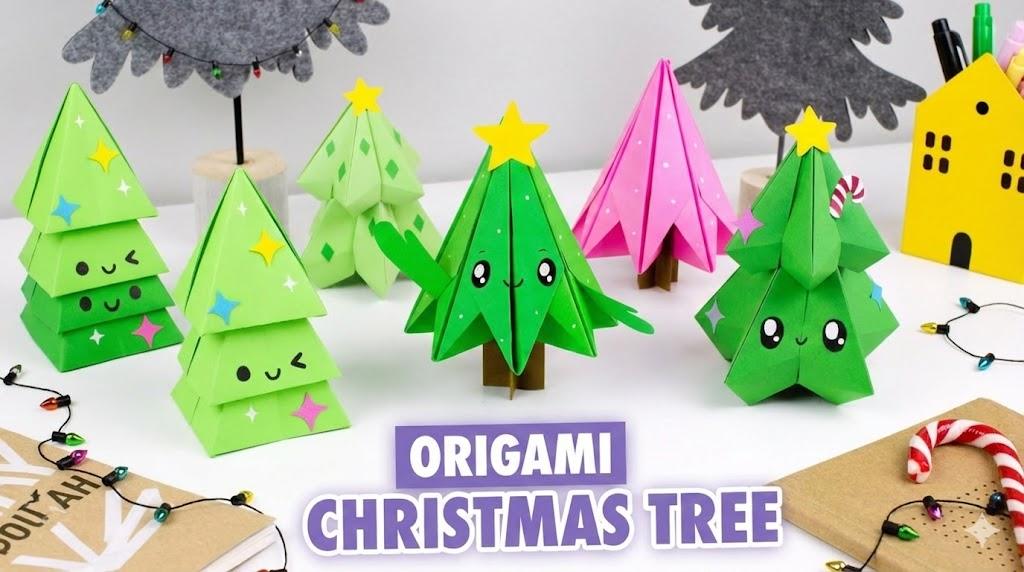 origami christmas tree crafts