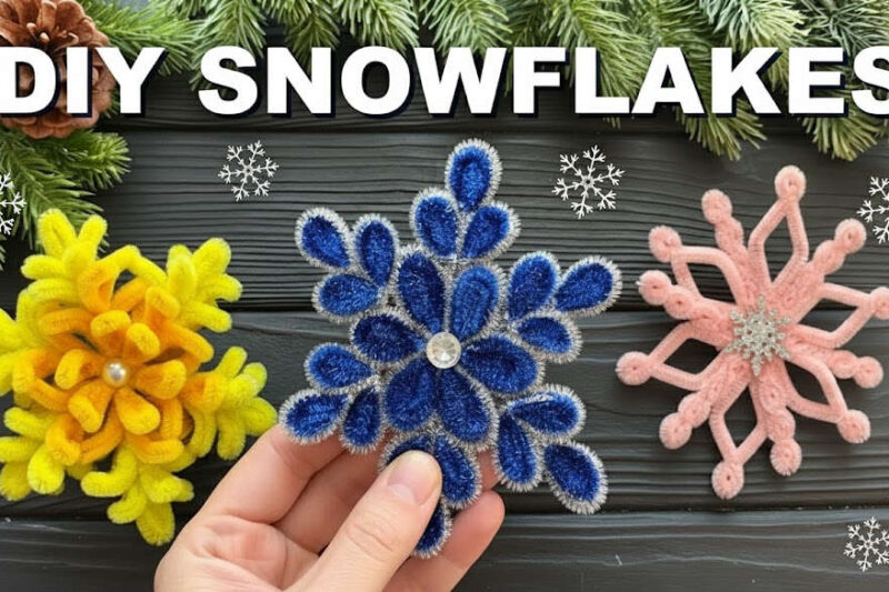 5 Ways to Make Pipe Cleaner Snowflakes for Christmas