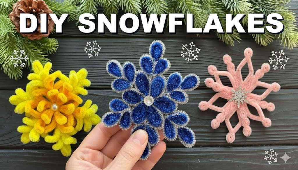 5 Ways to Make Pipe Cleaner Snowflakes for Christmas