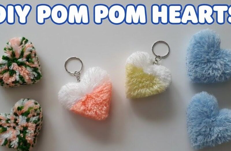 5 ways to diy pom pom hearts