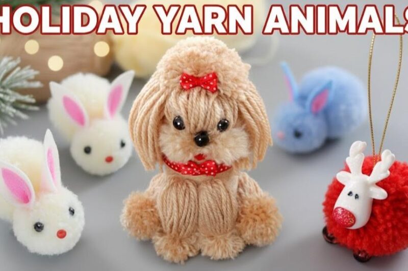 6 Ways to DIY Holiday Yarn Animal Plushies for Kids