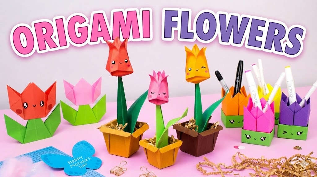 6 ways to make origami flower