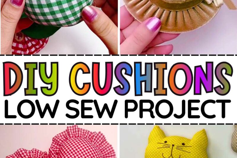 Ways to Craft Low-Sew Cushions (Recycle Scrap Fabric)