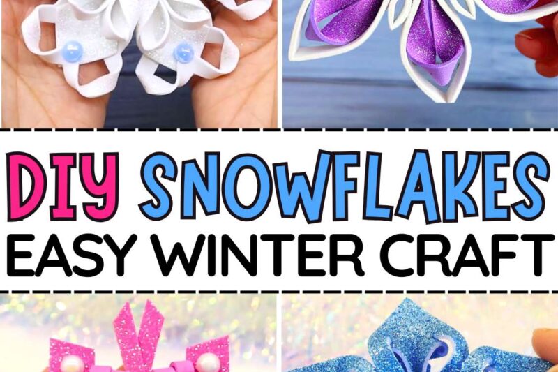 Ways to DIY Snowflakes from Glitter Sheets & More