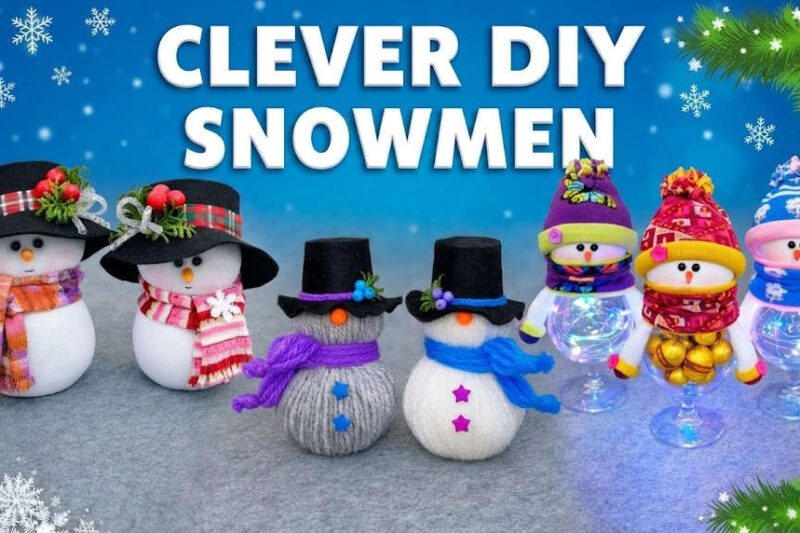 5 Ways to Make a Snowman From Socks, Yarn & Foam