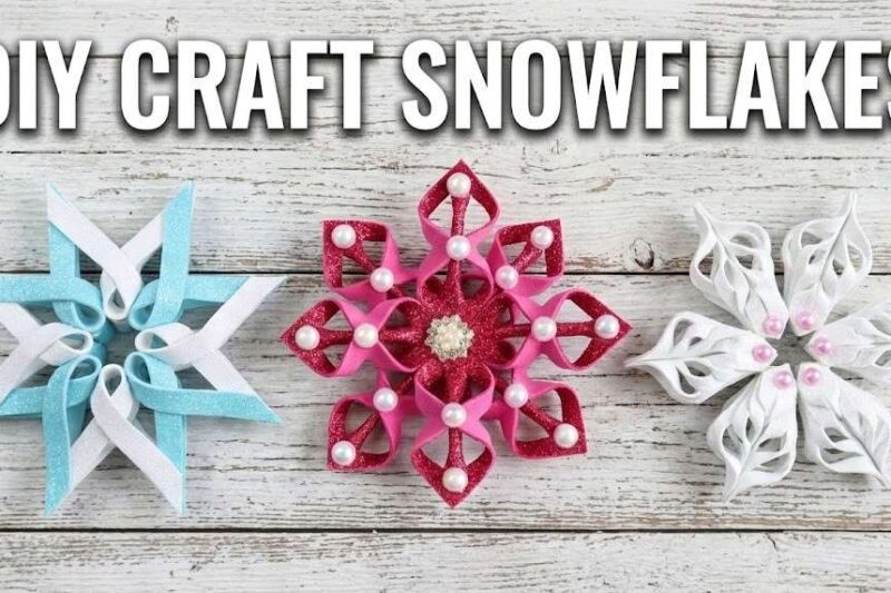 7 Ways to Craft Winter Snowflakes (Glitter, Paper & Pipe Cleaner)
