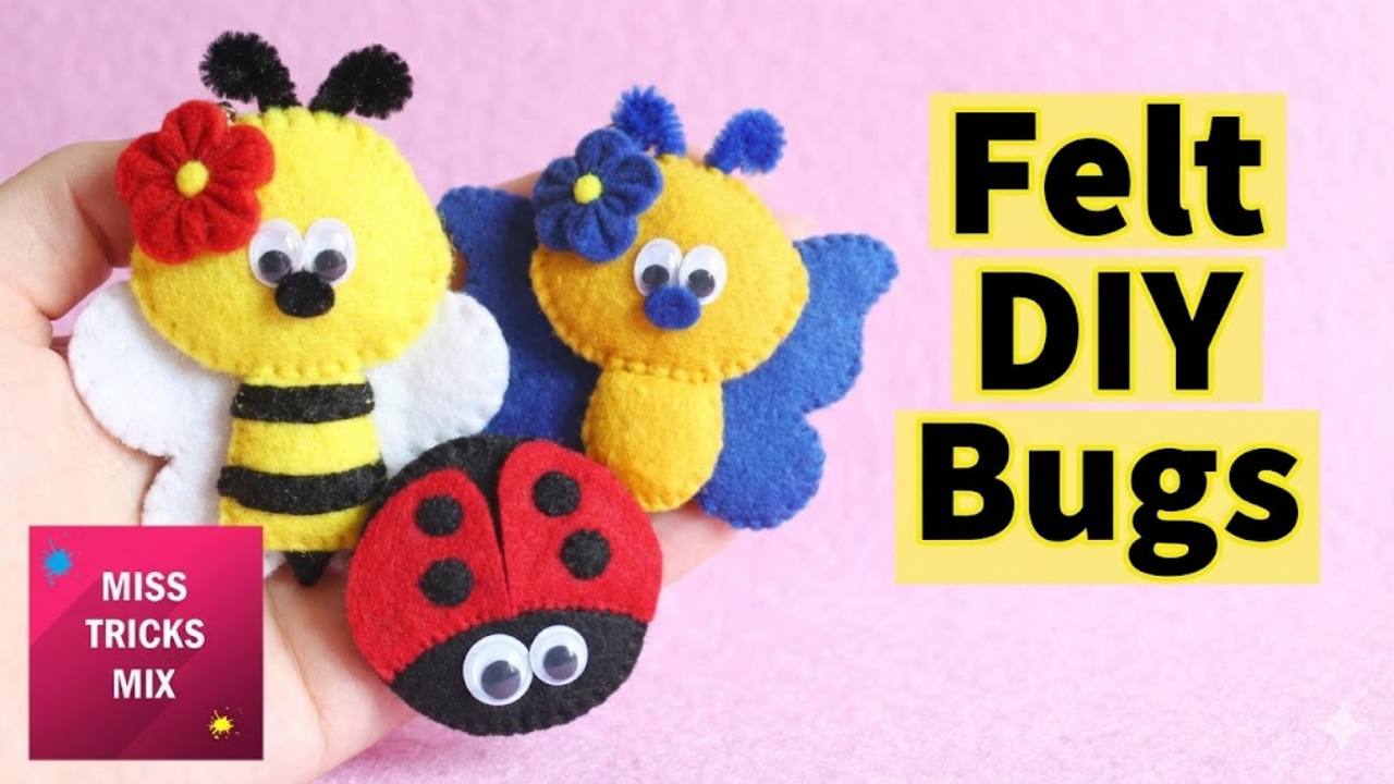 Felt DIY bugs