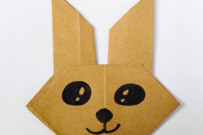 How to Fold Origami Bunny Face for Kids