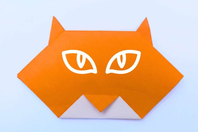 How to Fold Origami Traditional Cat Face