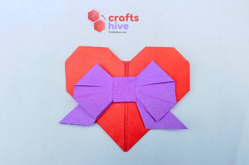 Easy Origami Heart Present Paper Craft for Valentine’s Day