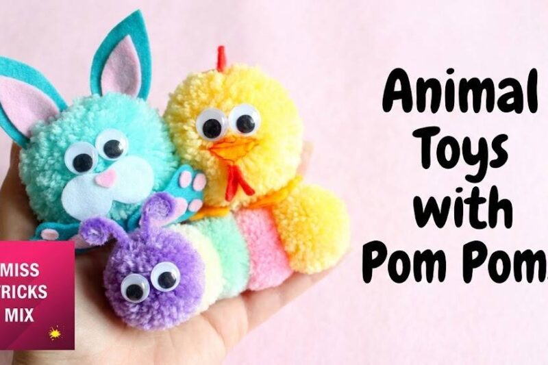 Ways to Craft Easy Animal Toys with Pom Poms