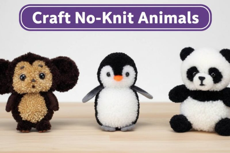 Ways to DIY No-Knit Yarn Animal Plushies for Kids