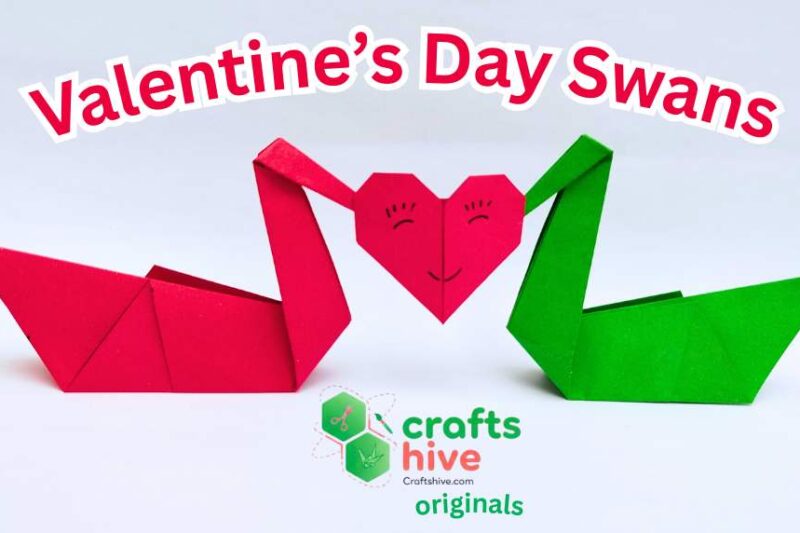 How to Craft Valentine’s Day Paper Swans (Love Greeting Card)