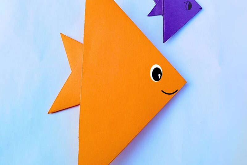 How to Fold Simple Origami Fish in 1 Minute