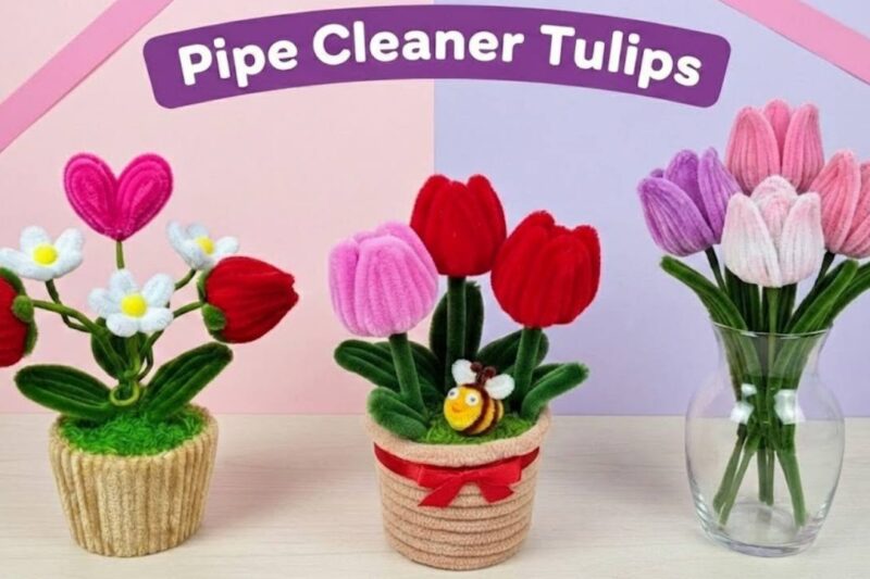 Ways to Craft Pipe Cleaner Tulip Pots for Spring