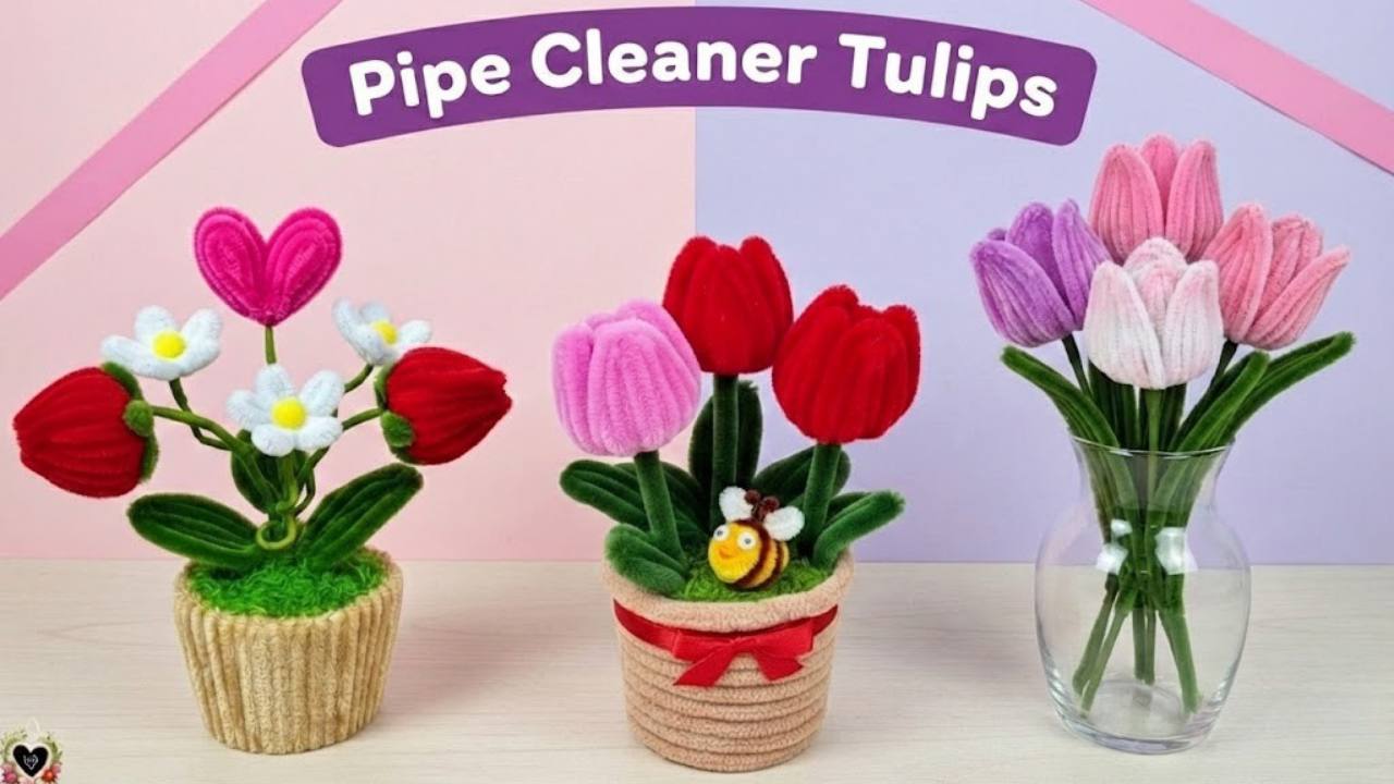 pipe cleaner tulips