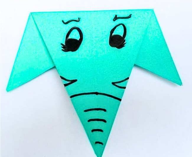 How to Fold Origami Elephant Face for Kids