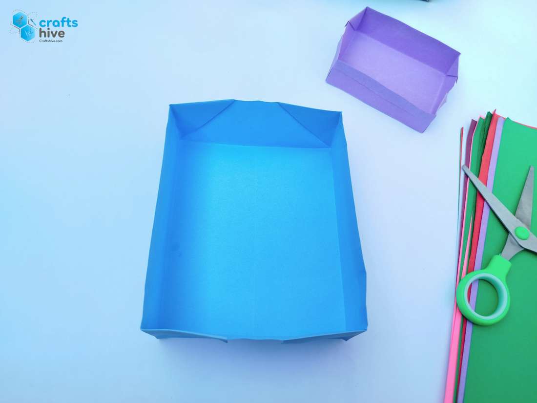 How to Fold Origami Rectangle Box for Students : Crafts Hive
