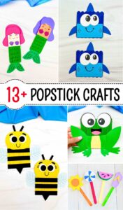 DIY Popsicle Stick + Other Material Kids Crafts for Spring