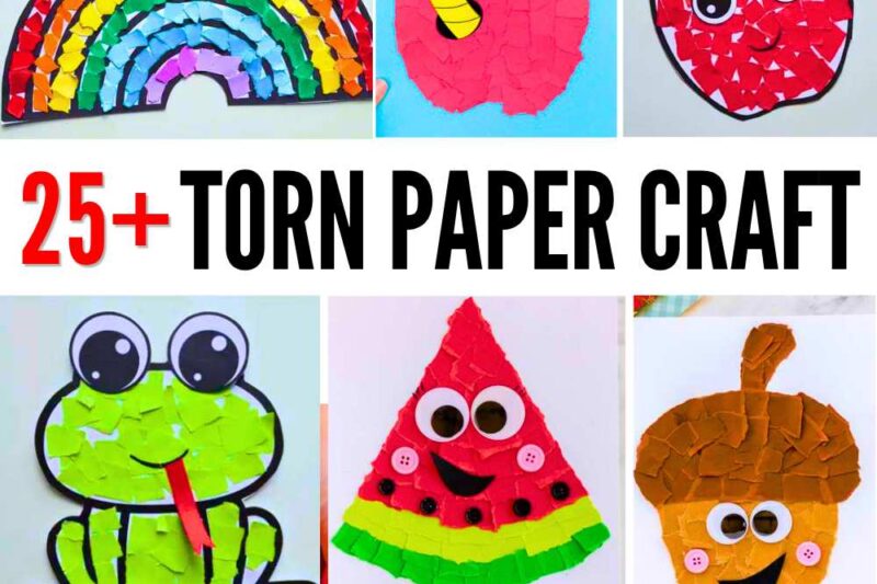 Try these Torn Paper Craft Ideas this Summer