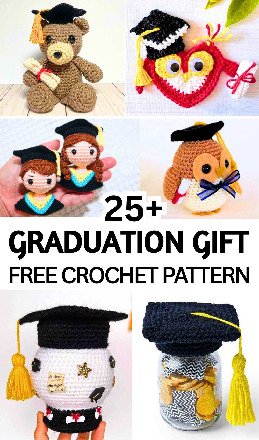 25+ Free Crochet Graduation Gift Ideas with FREE PATTERNS