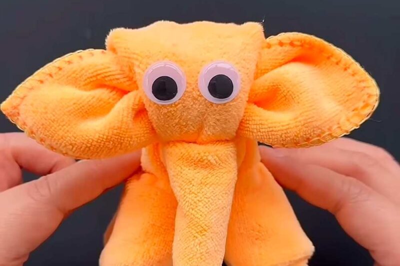 DIY Cute & Easy Elephant Plushie out of A Towel