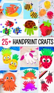 Try these DIY Handprint Crafts with PDF Templates