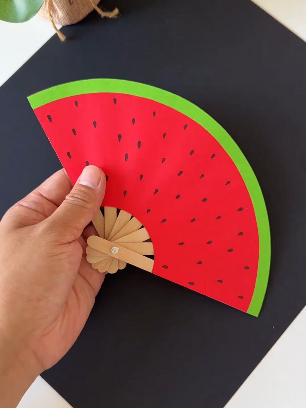 diy watermelon slice fan (18)