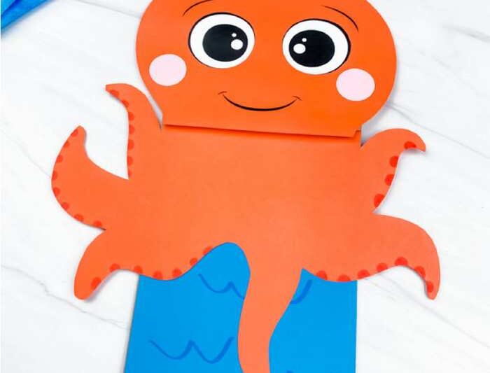 Try these Sea Creature Paper Puppets For Kids