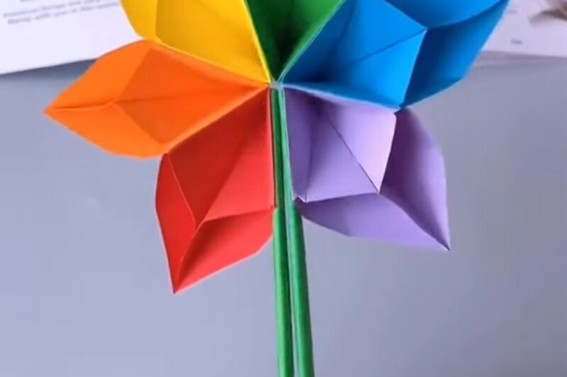 How to Make Summer Rainbow Flower Toy Craft for Decorations